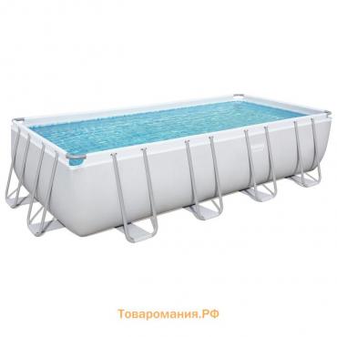 Бассейн каркасный Bestway Power Steel 56465, 549×274×122 см, фильтр-насос, лестница, тент, прямоугольный
