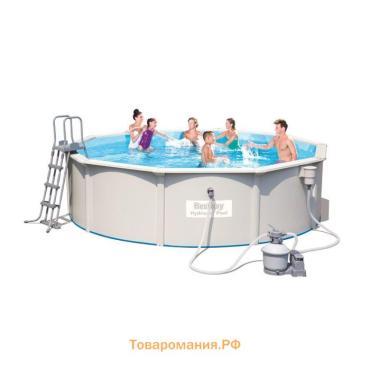 Бассейн стальной Hydrium 457 х 122 см (песчаный фильтр-насос,лестница,подстилка,тент) 56384