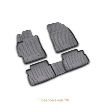 Коврики в салон TOYOTA Corolla 01/2007-2013, 4 шт. (полиуретан, серые)