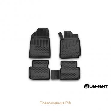 Коврики в салон Toyota Fielder (E140), 2006-2012, П.Р. без воздуховода, ун., 4 шт полиуретан