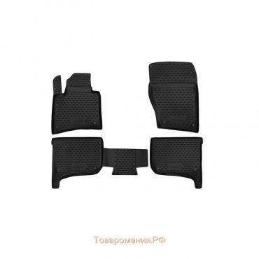 Коврики в салон VW Touareg Terrain Tech 2010-2016, 4 шт. (полиуретан)