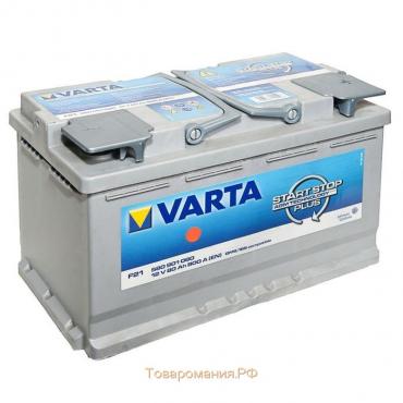 Автомобильный аккумулятор Varta 80 Ач Silver Dynamic AGM 580 901 080, обратная полярность