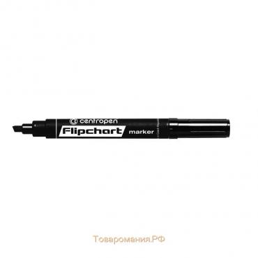 Маркер для флипчарта скошенный 5.0 мм Centropen 8560 FLIPCHART, линия 1 - 4.6 мм, цвет чёрный