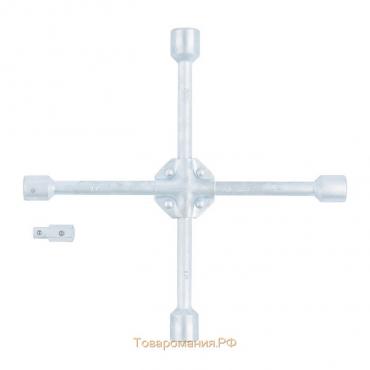 Ключ-крест STELS 14249, баллонный, 17 х 19 х 21 х 22 х 1/2 , с переходником на 1/2"