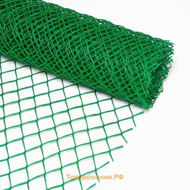 Сетка садовая 0.5×10 м, ячейка ромб 40×40 мм, пластиковая, зелёная, Greengo, в рулоне