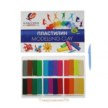 Пластилин 24 цвета 480 г "Классика"