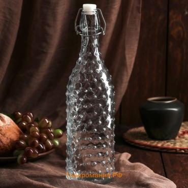 Бутылка для соусов и масла с бугельным замком «Ризотто», 1 л, 8×8×30 см