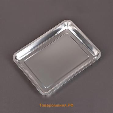 Противень, 3.8 л, 39.5×29×5.5 см, нержавеющая сталь, хромированный