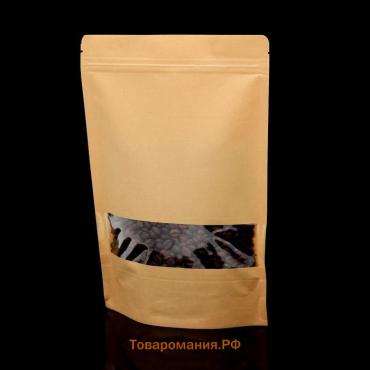 Пакет Zip - lock Крафт с прямоугольным окном 18×30 см