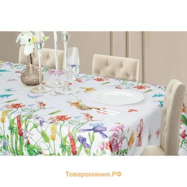 Скатерть  «Луговые цветы» 110×150 см, 100 % хлопок, саржа 190 г/м²