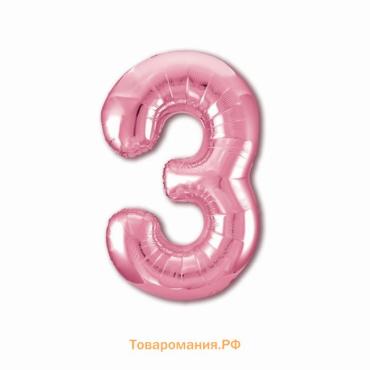 Воздушный шар фольгированный 40" «Цифра 3»