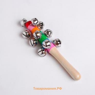 Деревянная музыкальная игрушка «Бубенцы радуга» 18 см