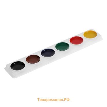 Акварель ErichKrause, 6 цветов, без кисти, картон, европодвес (облегчённая упаковка)