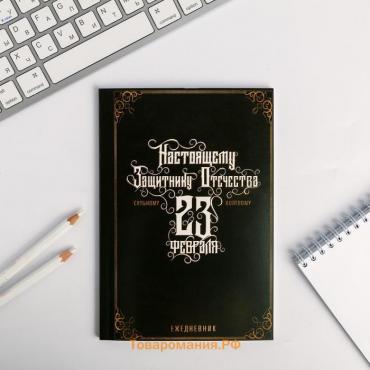 Ежедневник А5, 64 листа, недатированный, в точку «Настоящему защитнику. 23 февраля»