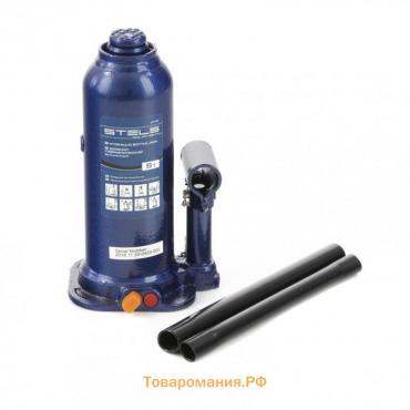 Домкрат гидравлический бутылочный Stels 51163, h подъема 207-404 мм, 5 т