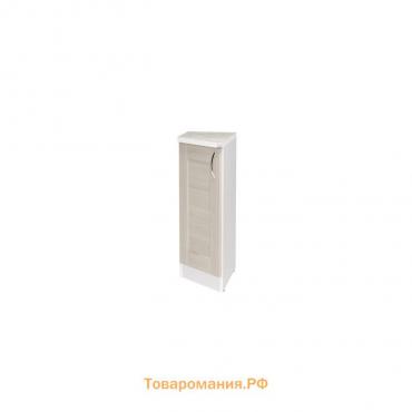 Шкаф напольный Лира 300х600х850 завершающий левый закрытый белый/Квадро шимо светлый/малага   670783
