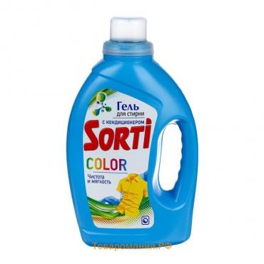 Жидкое средство для стирки Sorti Color, гель, 1.2 л