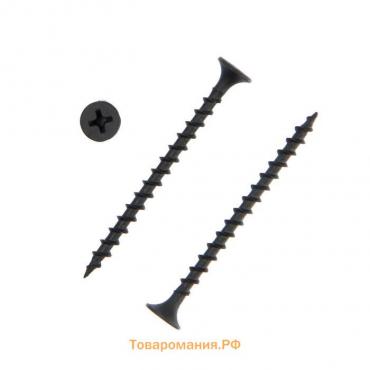 Саморезы гипсокартон-дерево ТУНДРА krep 3.5×51 мм, фосфатированные, 500 шт.