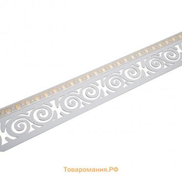 Декоративная планка «Завиток», длина 250 см, ширина 7 см, цвет золото/белый