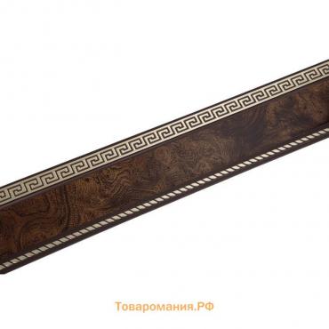 Декоративная планка «Меандр», длина 200 см, ширина 7 см, цвет золото/карельская берёза