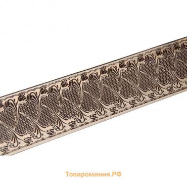 Декоративная планка «Прованс», длина 200 см, ширина 7 см, цвет золото/шоколад
