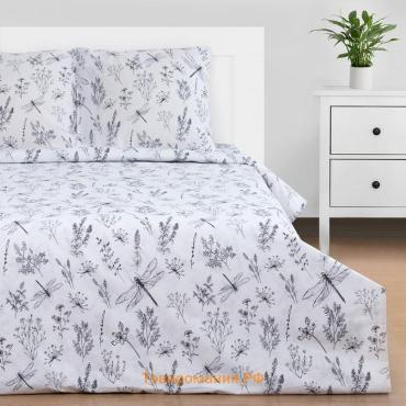 Постельное бельё "" 2 сп Стрекозы 175*215 см, 200*220 см, 70*70 см -2 шт, бязь