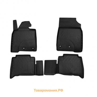 Коврики в салон TOYOTA LC200, 2015-, 4 шт., ПУ, повышенная износостойкость