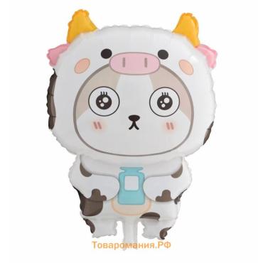 Воздушный шар фольгированный 28" «Кошка в костюме коровы», фигура