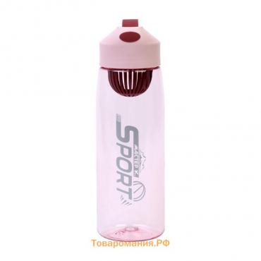 Бутылка для воды SPORT, 550 мл, розовая
