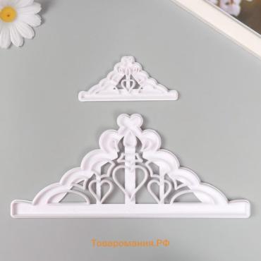 Каттеры для полимерной глины «Уголки. Сердце», набор 2 шт., 8.9×20.3 см; 3.9×8.5 см
